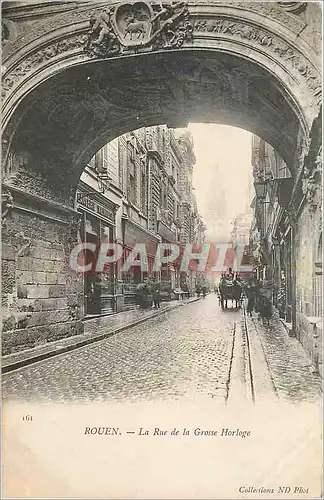 Cartes postales Rouen La Rue de la Grosse Horloge