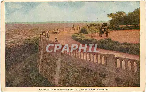 Cartes postales Lookout atop Mount Royal Montreal Canada