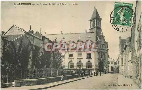 Cartes postales Alencon Le Square du 39 mobile et la Poste
