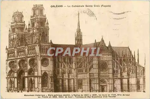 Ansichtskarte AK Orleans La Cathedrale Sainte Croix Facade