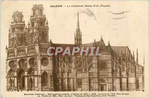 Cartes postales Orleans La Cathedrale Sainte Croix Facade