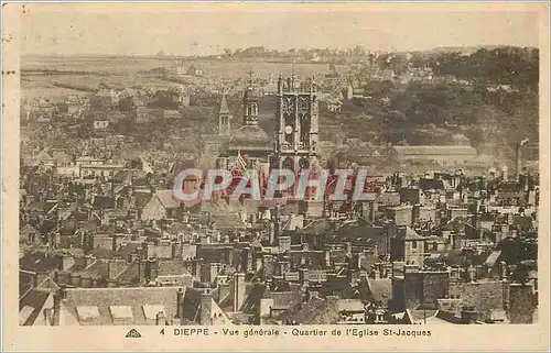 Ansichtskarte AK Dieppe Vue generale Quartier de l'Eglise St Jacques