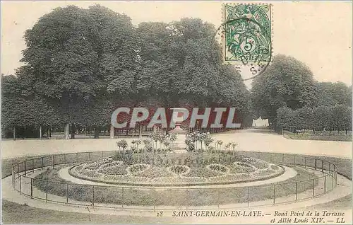 Cartes postales Saint Germain en Laye Rond Point de la Terrasse et Allee Louis XIV