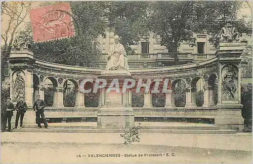 Cartes postales Valenciennes Statue de Froissart