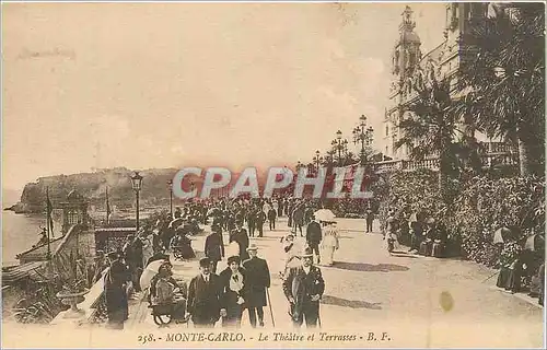 Cartes postales Monte Carlo Le Theatre et Terrasses