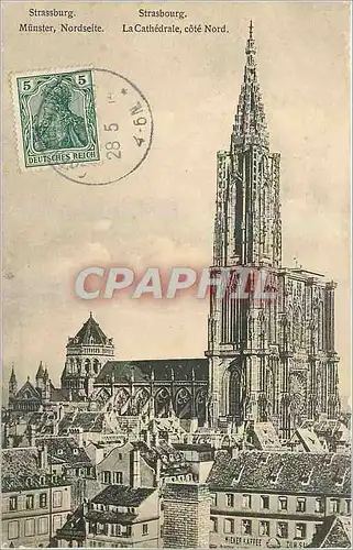 Ansichtskarte AK Strasbourg La Cathedrale cote Nord