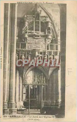 Cartes postales Lamballe Le Jube de l'Eglise Notre Dame