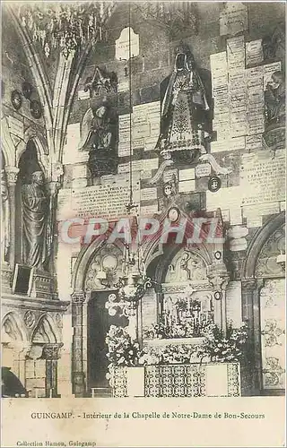 Cartes postales Guingamp Interieur de la Chapelle de Notre Dame de Bon Secours