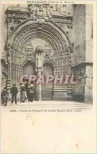 Cartes postales Bretagne Portail de l'Eglise ND de Bon Secours