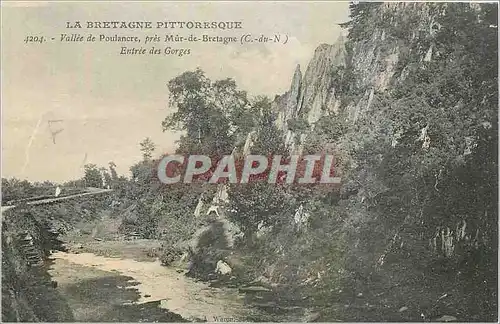 Cartes postales Vallee de Poulancre pres Mur de Bretagne C du N Entree des Gorges