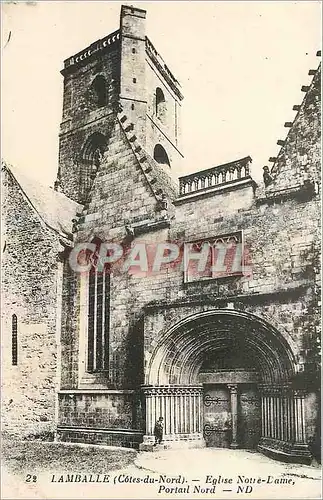 Cartes postales Lamballe Cotes du Nord Eglise Notre Dame Portail Nord