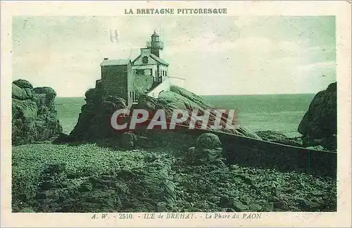 Ansichtskarte AK Ile de Brehat Le Phare du Paon