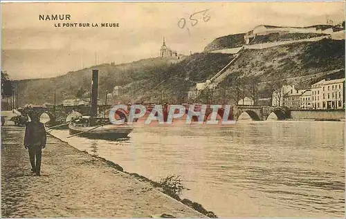 Cartes postales Namur Le Pont sur la Meuse Bateau