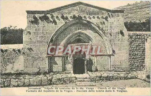 Cartes postales Jerusalem Facade du tombeau de la Ste Vierge