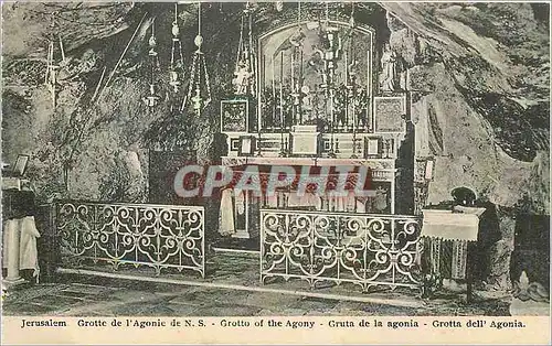 Cartes postales Jerusalem Grotte de l'Agonie de NS