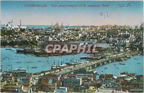Cartes postales Constantinople Vue panoramique et le nouveau Pont