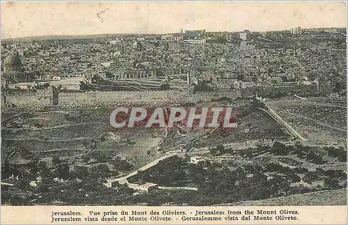 Ansichtskarte AK Jerusalem Vue prise du Mont des Oliviers