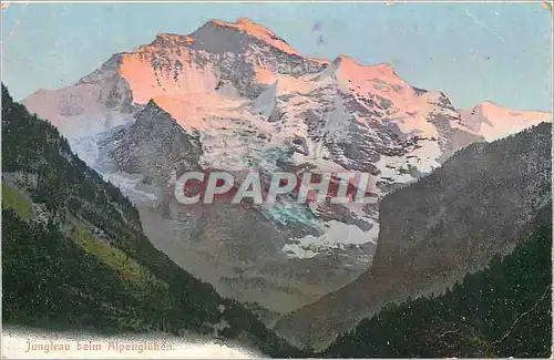 Cartes postales Jungfrau beim Alpengluhen