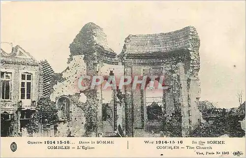 Cartes postales Combles L'Eglise Militaria