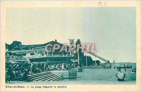 Cartes postales Evian les Bains La plage elegante et sportive Piscine