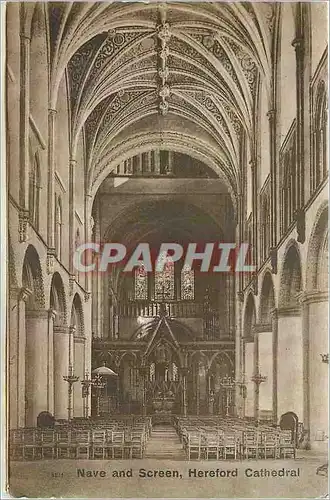 Cartes postales Nave and Screen Hereford Cathedral