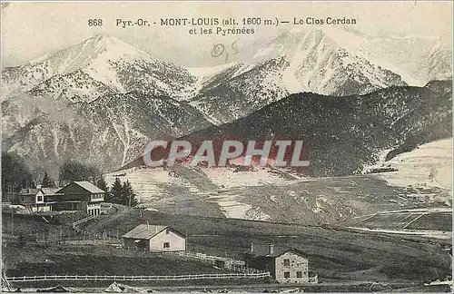 Cartes postales Pyr Or Mont Louis Le Clos Cerdan et les Pyrenees