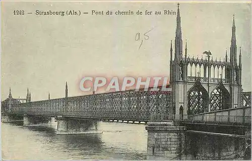 Cartes postales Strasbourg Als Pont du chemin de fer au Rhin