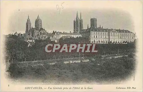 Cartes postales Coutances Vue Generale prise de l'Hotel de la Gare