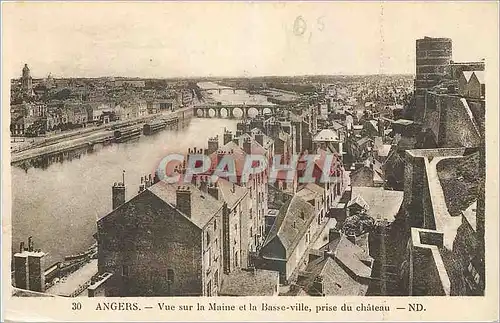 Ansichtskarte AK Angers Vue sur la Maine et la Basse ville prise du Chateau