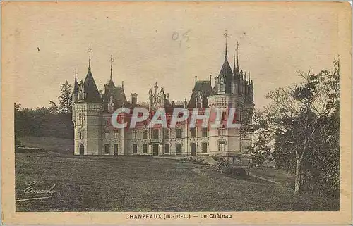 Cartes postales Chanzeaux M et L Le Chateau