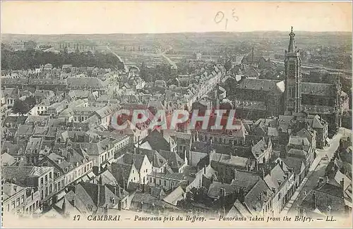 Cartes postales Cambrai Panorama pris du Beffroi