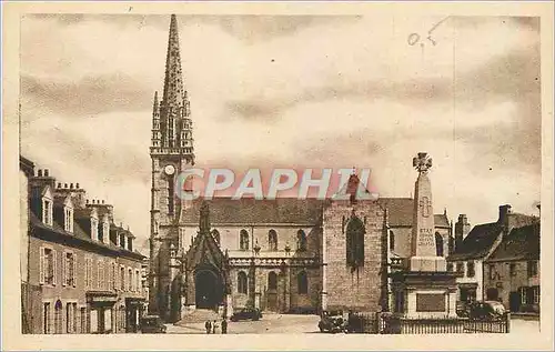 Ansichtskarte AK Landivisiau Finistere La Place de l'Eglise