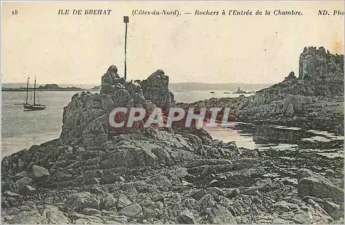 Cartes postales Ile de Brehat Cotes du Nord Rochers a l'Entree de la Chambre