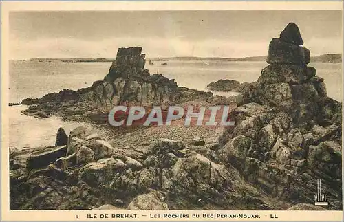 Cartes postales Ile de Brehat Les Rochers du Bec Per an Nouan