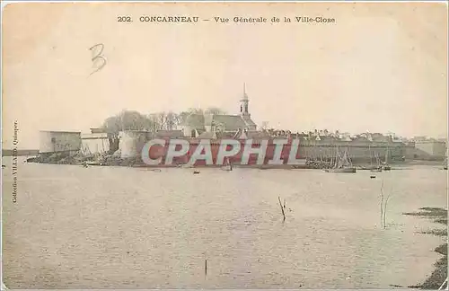 Ansichtskarte AK Concarneau Vue Generale de la Ville Close