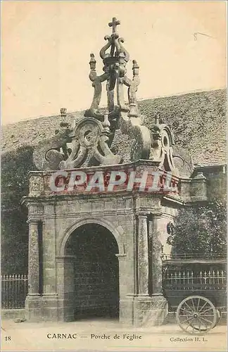 Ansichtskarte AK Carnac Porche de l'Eglise