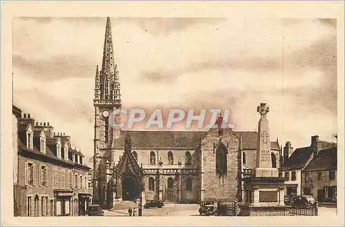 Ansichtskarte AK Landivisiau Finistere La Place de l'Eglise