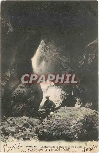 Ansichtskarte AK Morgat La Grotte de la Cheminee du Diable