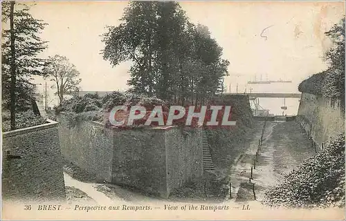 Cartes postales Brest Perspective aux Remparts