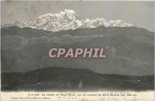 Cartes postales La Chaine du Mont Blanc vue du sommet du Mont Revard