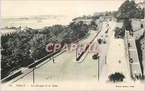 Cartes postales Brest Les Rampes et la Rade