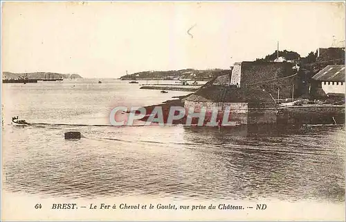 Ansichtskarte AK Brest Le Fer a Cheval et le Goulet vue prise du Chateau