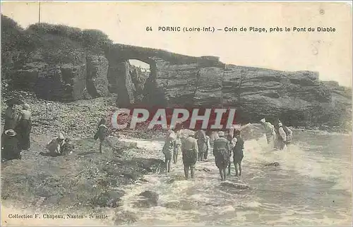 Ansichtskarte AK Pornic Loire Inf Coin de la Plage pres le Pont du Diable