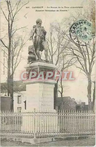 Ansichtskarte AK Carhaix La Statue de la Tour d'Auvergne