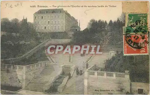 Ansichtskarte AK Rennes Vue generale de l'Escalier et du nouveau Jardin du Thabor