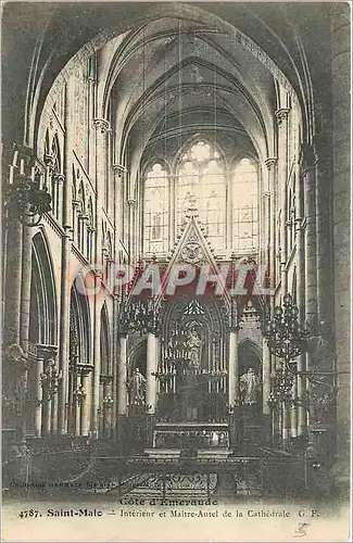 Ansichtskarte AK Saint Malo Interieur et Maitre Autel de la Cathedrale