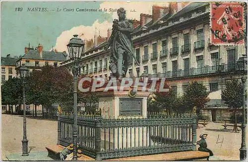 Ansichtskarte AK Nantes Le Cours Cambronne et ls Statue