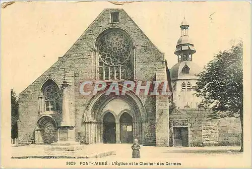 Ansichtskarte AK Pont l'Abbe L'Eglise et le Clocher des Carmes