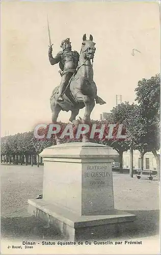 Ansichtskarte AK Dinan Statue de Du Guesclin par Fremiet
