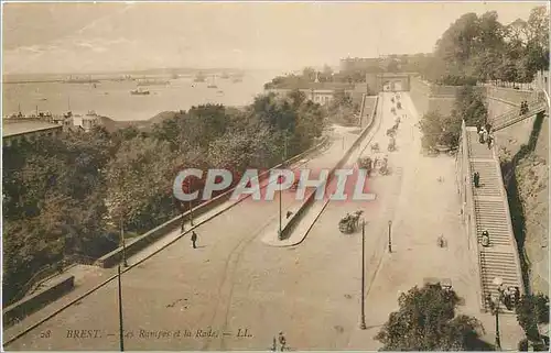 Cartes postales Brest Les Rampes et la Rade